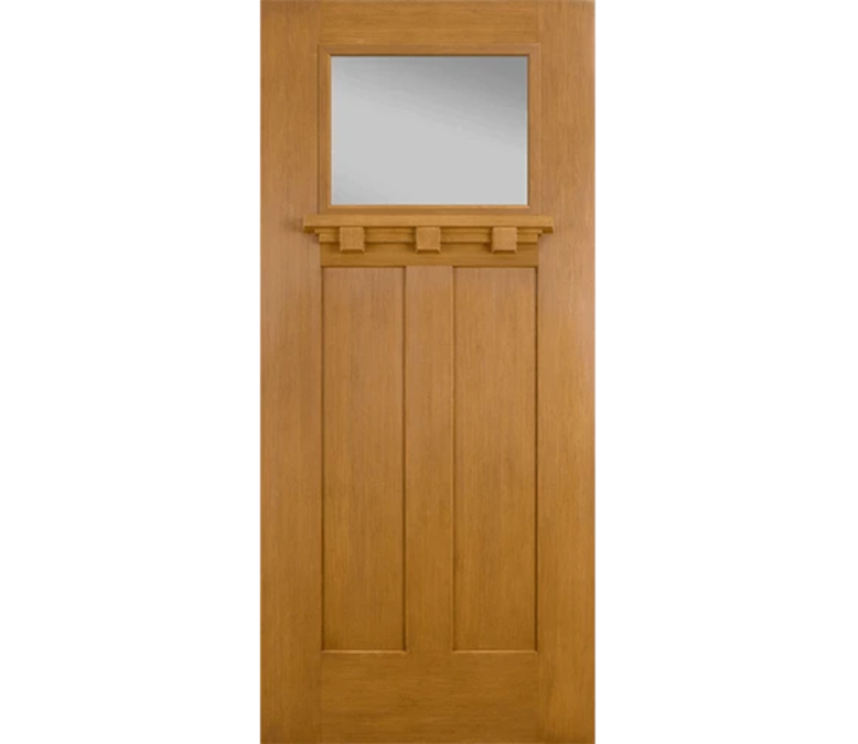 San Francisco Craftsman Light Fiberglass Entry Door