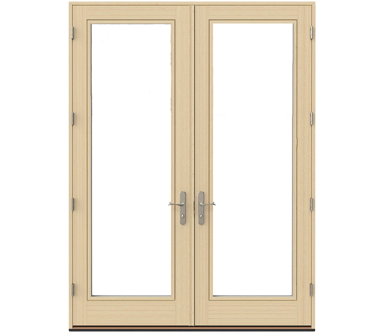 San Francisco Pella Lifestyle Series Wood Double Hinged Patio Doors